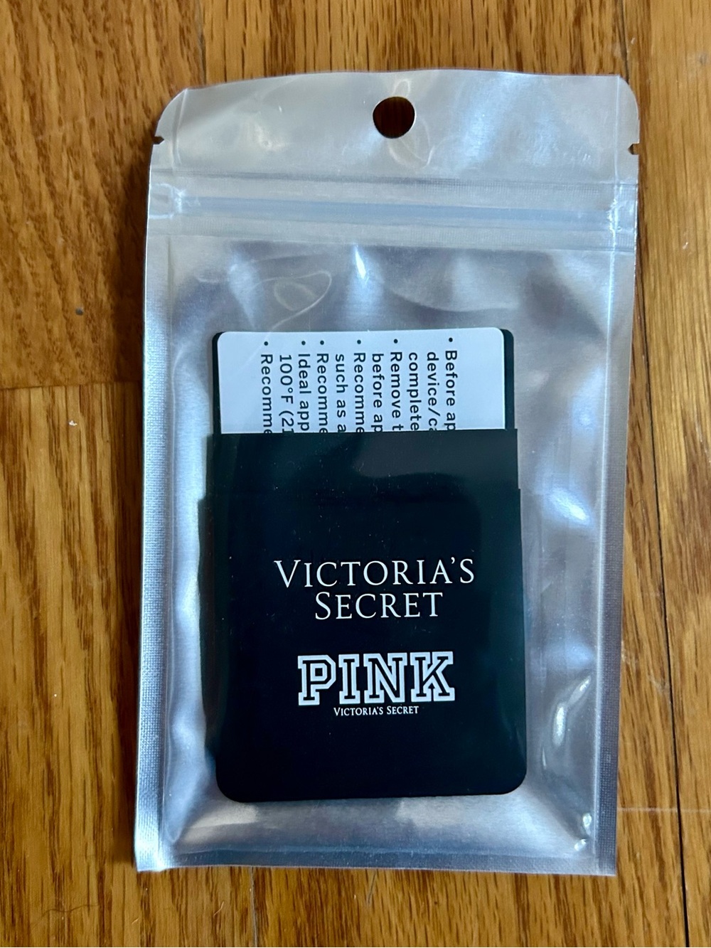 Victoria's Secret PINK Black Silicone Card Sleeve